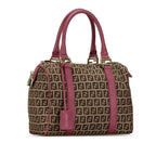 Fendi Zucchino Canvas Boston Bag (SHG-PFRtyP)