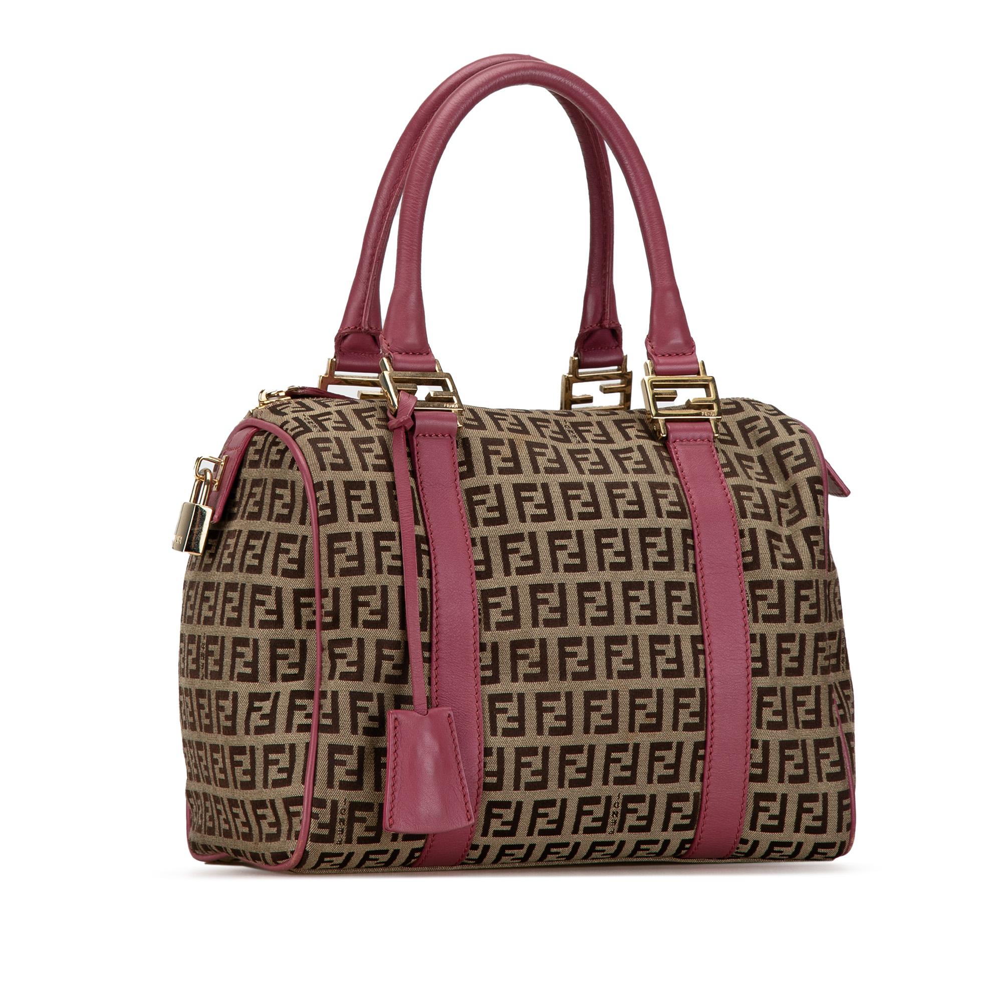 Fendi Zucchino Canvas Boston Bag (SHG-PFRtyP)