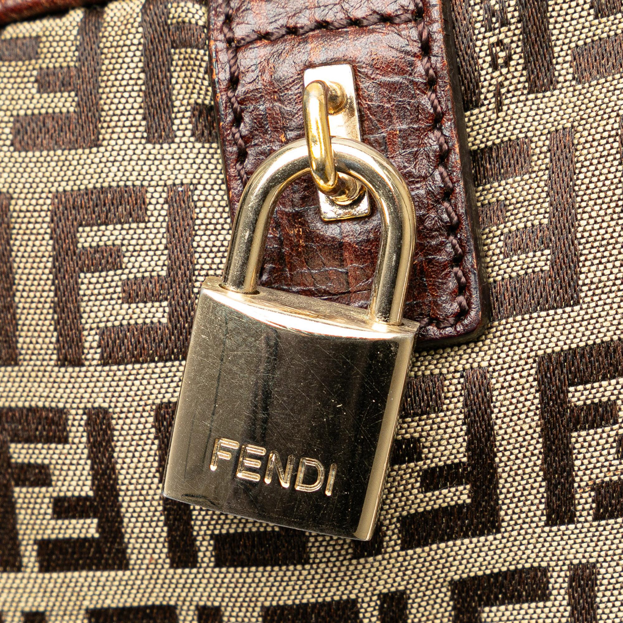 Fendi Zucchino Canvas Boston Bag (SHG-EwXUKb)
