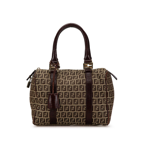 Fendi Zucchino Canvas Boston Bag (SHG-EwXUKb)