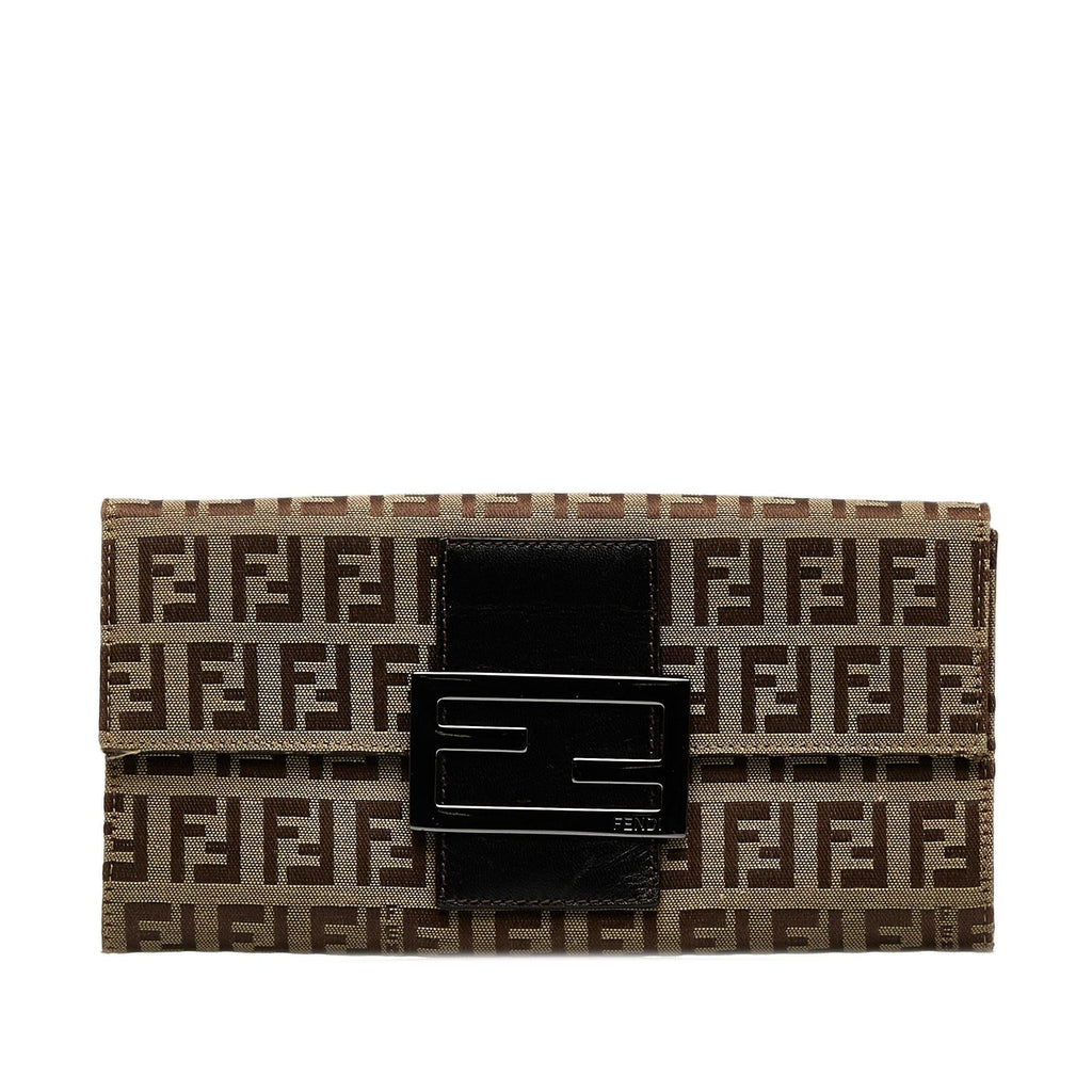 Fendi Zucchino Canvas Continental Wallet (SHG-RPVF6U)