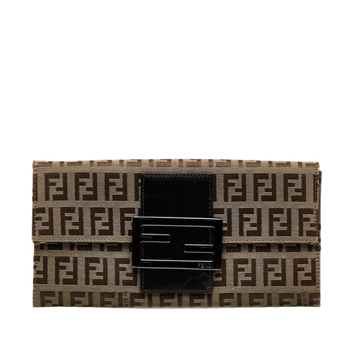 Fendi Zucchino Canvas Continental Wallet (SHG-RPVF6U)