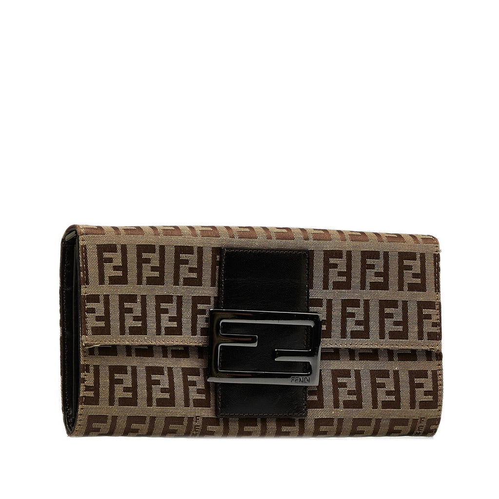 Fendi Zucchino Canvas Continental Wallet (SHG-RPVF6U)