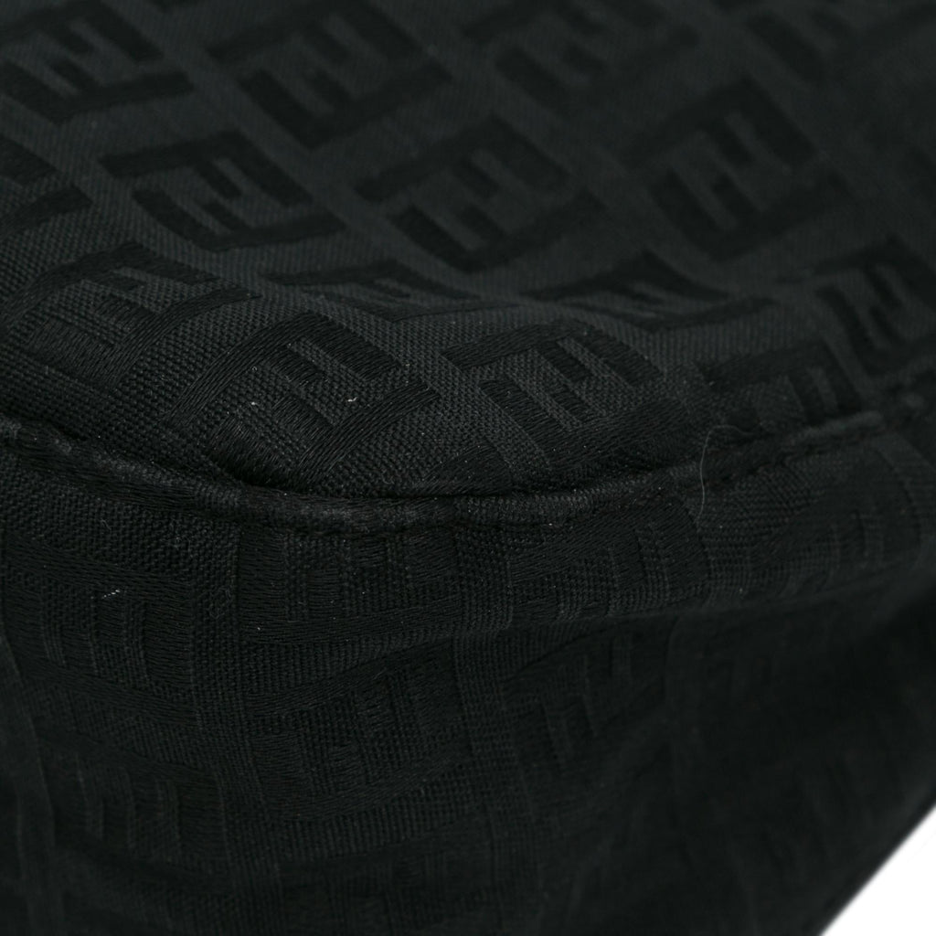 Fendi Zucchino Canvas Double Flap Baguette (SHG-l5oJft)