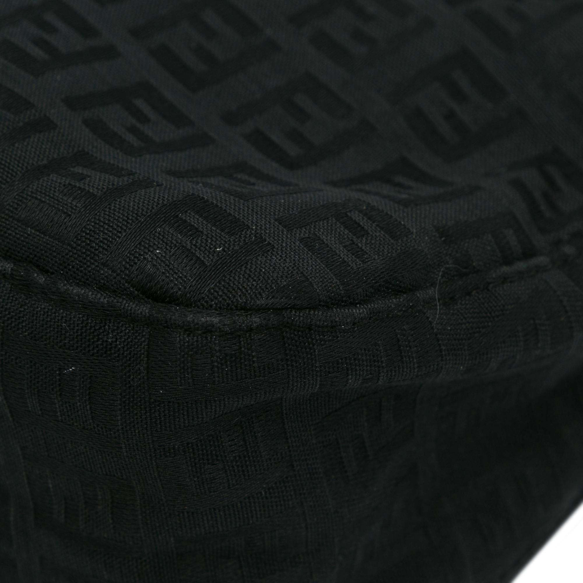 Fendi Zucchino Canvas Double Flap Baguette (SHG-l5oJft)