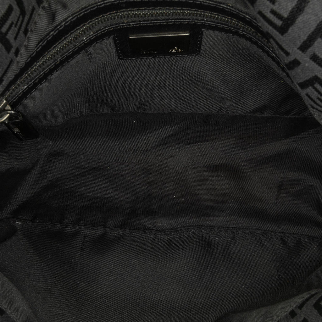 Fendi Zucchino Canvas Double Flap Baguette (SHG-l5oJft)