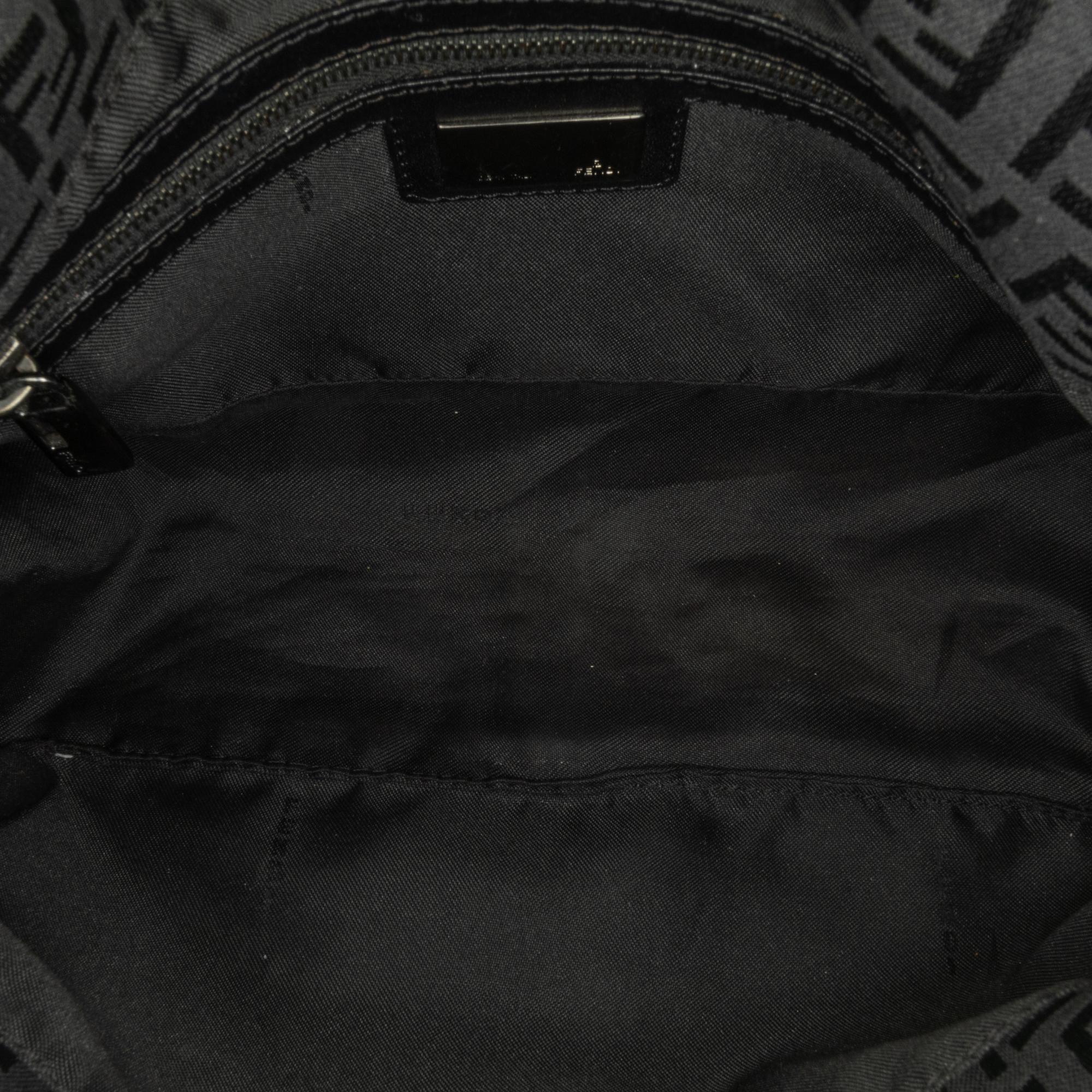 Fendi Zucchino Canvas Double Flap Baguette (SHG-l5oJft)