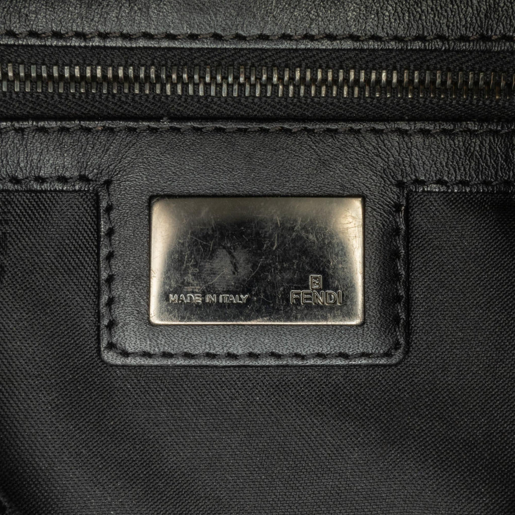 Fendi Zucchino Canvas Double Flap Baguette (SHG-l5oJft)