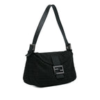 Fendi Zucchino Canvas Double Flap Baguette (SHG-l5oJft)
