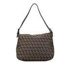 Fendi Zucchino Canvas Double Flap Mamma (SHG-R2s1ys)