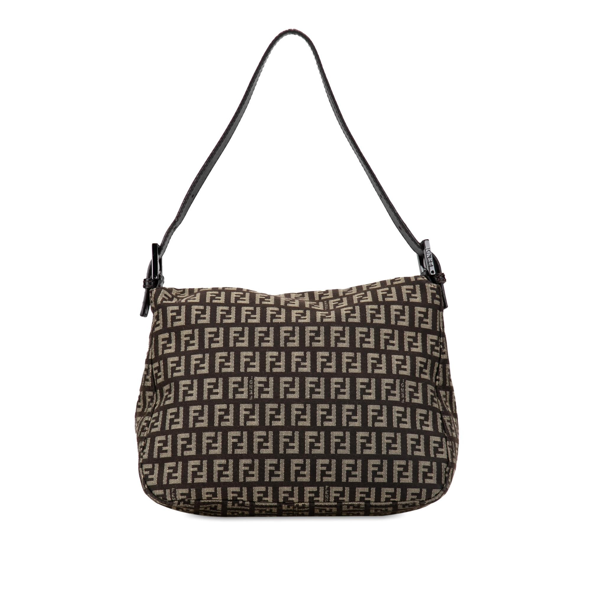 Fendi Zucchino Canvas Double Flap Mamma (SHG-R2s1ys)