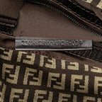 Fendi Zucchino Canvas Double Flap Mamma (SHG-R2s1ys)