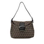 Fendi Zucchino Canvas Double Flap Mamma (SHG-R2s1ys)