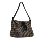Fendi Zucchino Canvas Double Flap Mamma (SHG-R2s1ys)