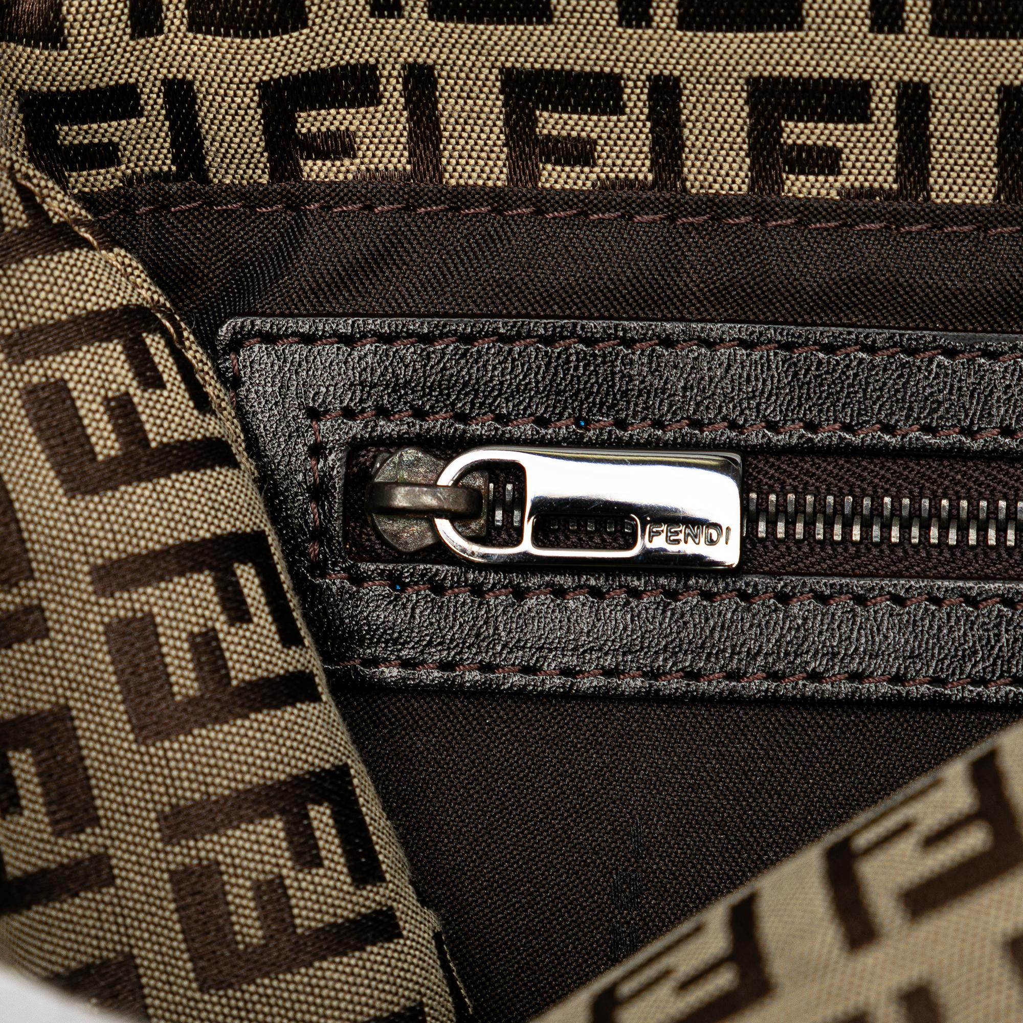 Fendi Zucchino Canvas Double Flap Mamma (SHG-c6gWq6)