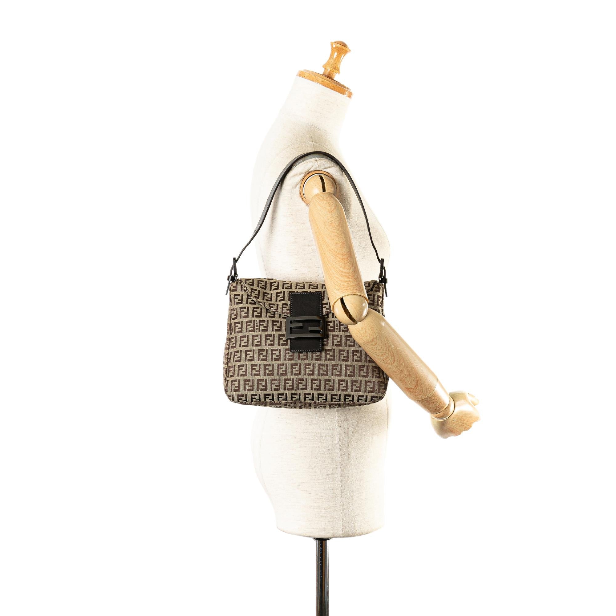 Fendi Zucchino Canvas Double Flap Mamma (SHG-c6gWq6)