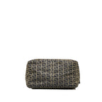 Fendi Zucchino Canvas Double Flap Shoulder Bag (SHG-WJNWvP)