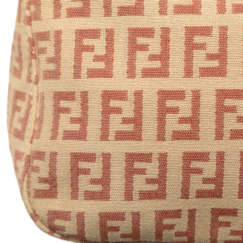 Fendi Zucchino Canvas Double Flap Shoulder Bag (SHG-Kqd5RW)
