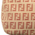 Fendi Zucchino Canvas Double Flap Shoulder Bag (SHG-Kqd5RW)