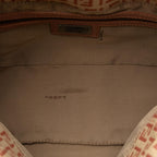 Fendi Zucchino Canvas Double Flap Shoulder Bag (SHG-Kqd5RW)