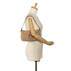 Fendi Zucchino Canvas Double Flap Shoulder Bag (SHG-Kqd5RW)