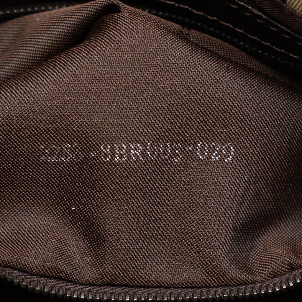 Fendi Zucchino Canvas Double Flap Shoulder Bag (SHG-dmMzhN)