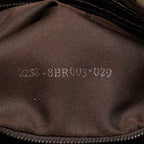 Fendi Zucchino Canvas Double Flap Shoulder Bag (SHG-dmMzhN)