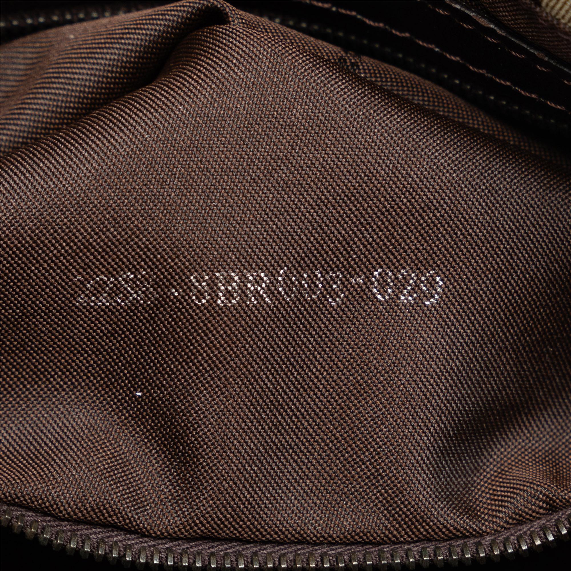 Fendi Zucchino Canvas Double Flap Shoulder Bag (SHG-dmMzhN)