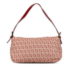 Fendi Zucchino Canvas Double Flap Shoulder Bag (SHG-FSL5cl)