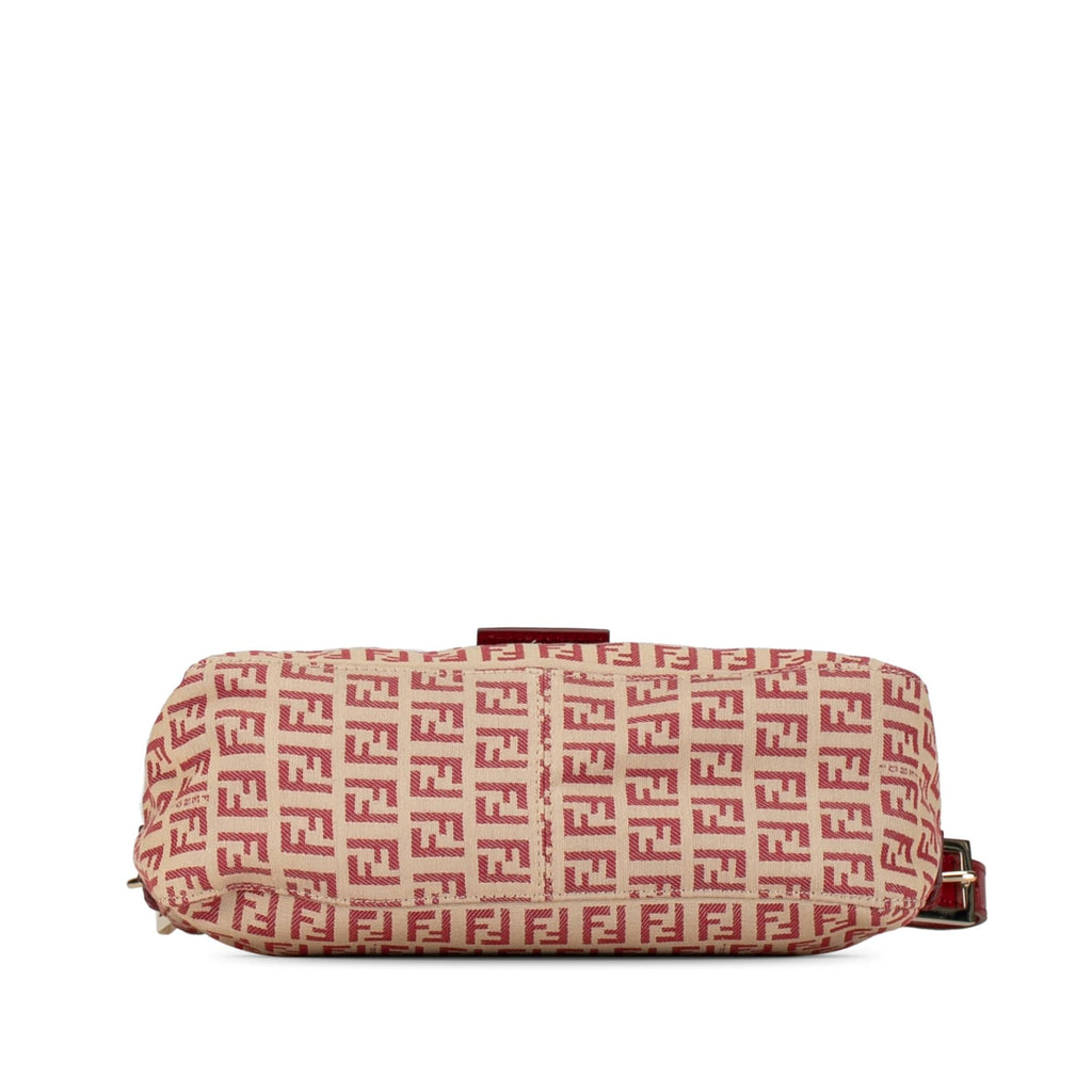 Fendi Zucchino Canvas Double Flap Shoulder Bag (SHG-FSL5cl)