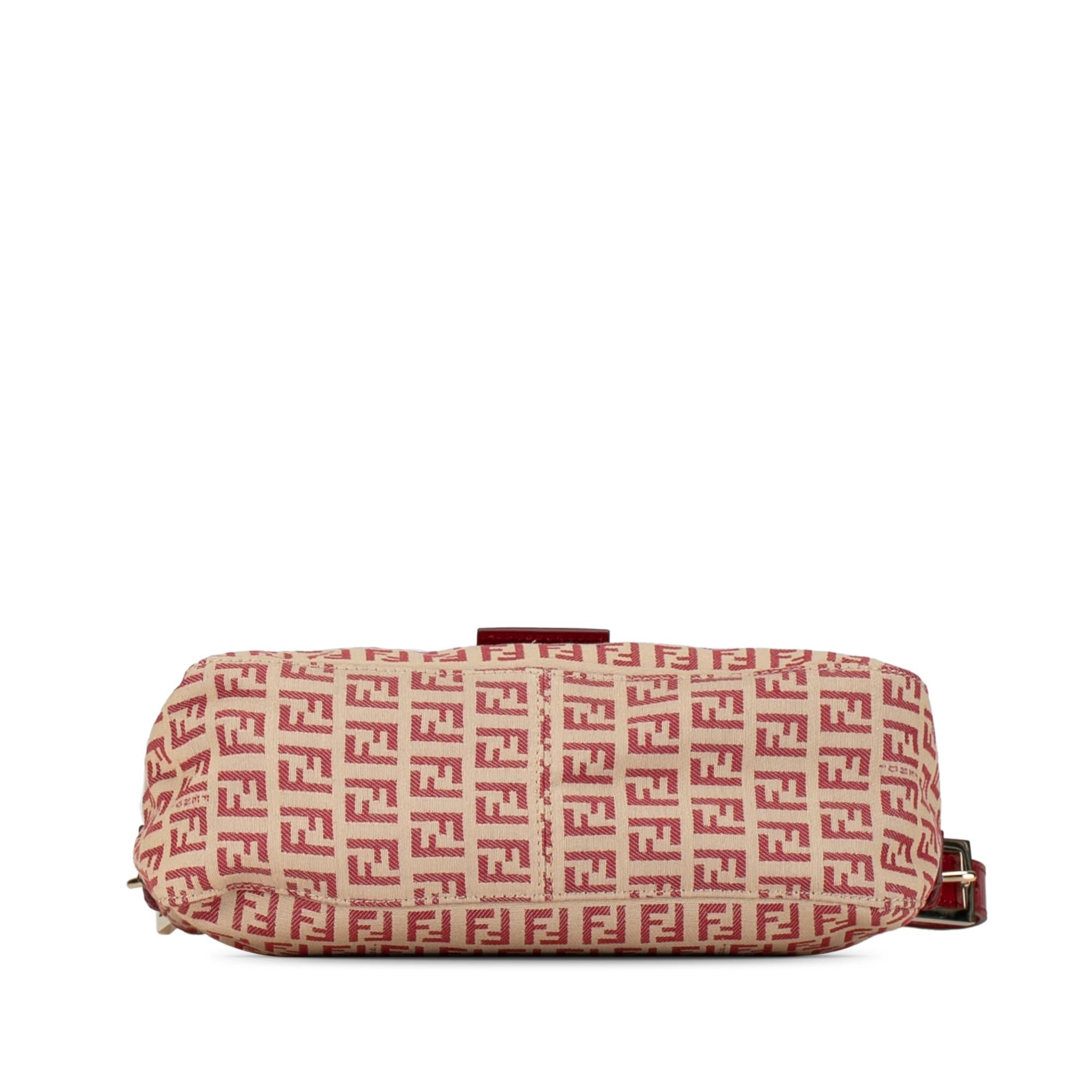 Fendi Zucchino Canvas Double Flap Shoulder Bag (SHG-FSL5cl)