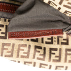 Fendi Zucchino Canvas Double Flap Shoulder Bag (SHG-mBkFfe)