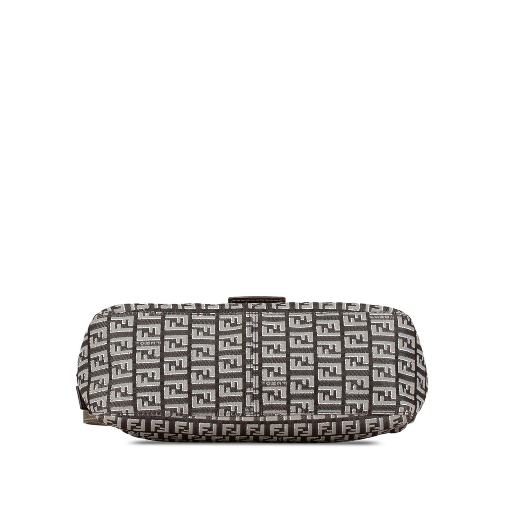 Fendi Zucchino Canvas Double Flap Shoulder Bag (SHG-C7qWAj)