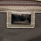 Fendi Zucchino Canvas Double Flap Shoulder Bag (SHG-C7qWAj)