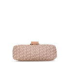 Fendi Zucchino Canvas Double Flap Shoulder Bag (SHG-8kx2Pu)