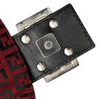 Fendi Zucchino Canvas Double Flap Shoulder Bag (SHG-nYl1sf)