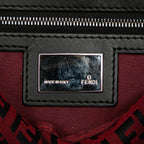Fendi Zucchino Canvas Double Flap Shoulder Bag (SHG-nYl1sf)