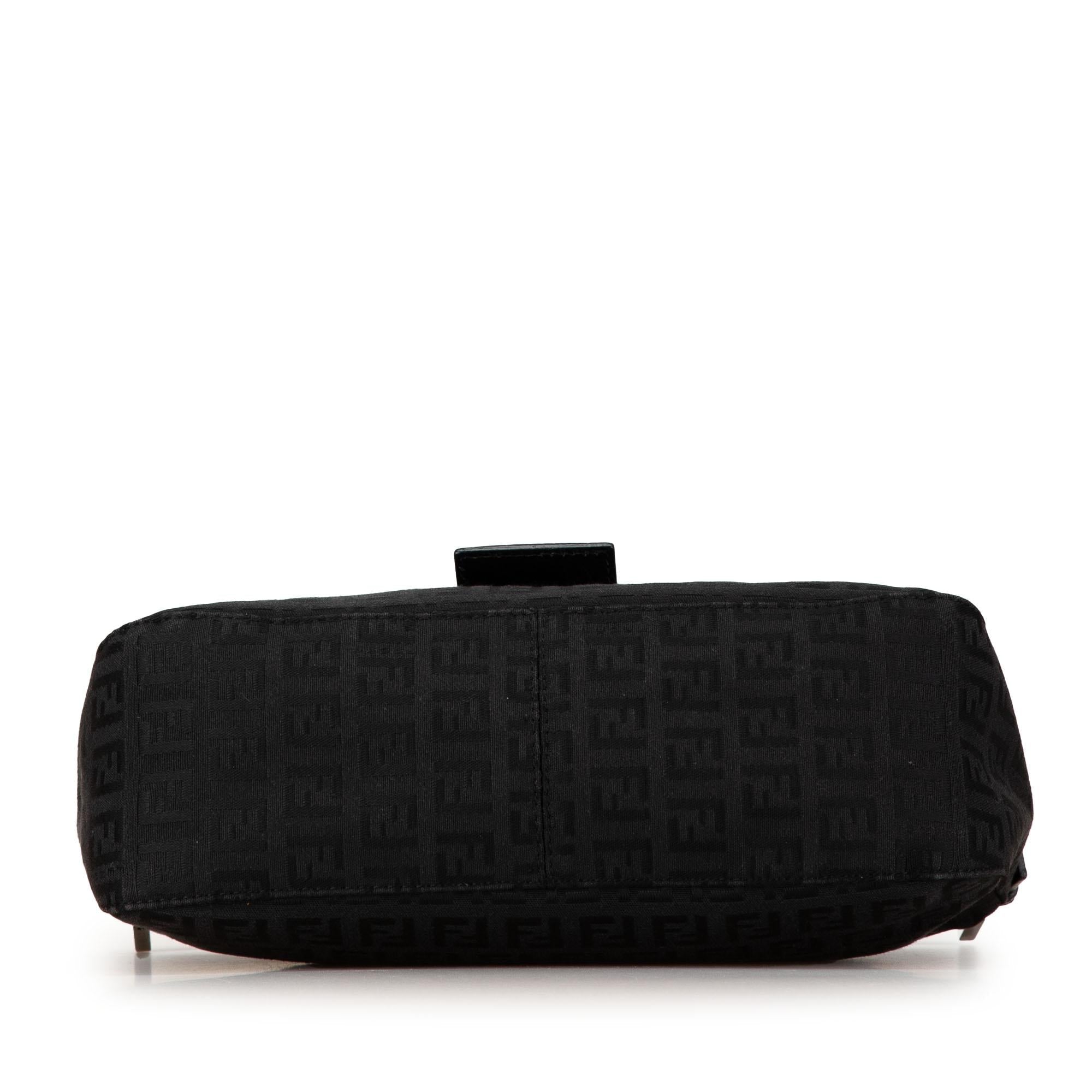 Fendi Zucchino Canvas Double Flap Shoulder Bag (SHG-CGy5Y0)
