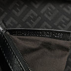 Fendi Zucchino Canvas Double Flap Shoulder Bag (SHG-CGy5Y0)
