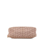 Fendi Zucchino Canvas Double Flap Shoulder Bag (SHG-W6URSq)