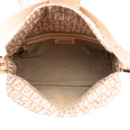 Fendi Zucchino Canvas Double Flap Shoulder Bag (SHG-W6URSq)