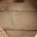 Fendi Zucchino Canvas Double Flap Shoulder Bag (SHG-LWyCwh)