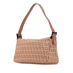 Fendi Zucchino Canvas Double Flap Shoulder Bag (SHG-LWyCwh)
