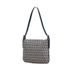 Fendi Zucchino Canvas Double Flap Shoulder Bag (SHG-j1ATF3)