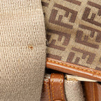 Fendi Zucchino Canvas F Charm Crossbody (SHG-7YMEk2)