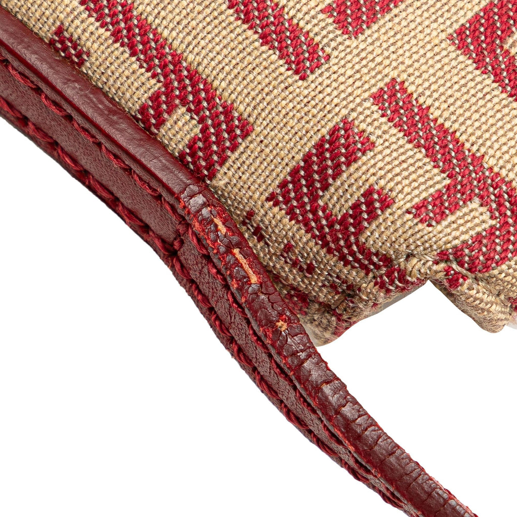 Fendi Zucchino Canvas Flap Crossbody (SHG-6lEiKI)