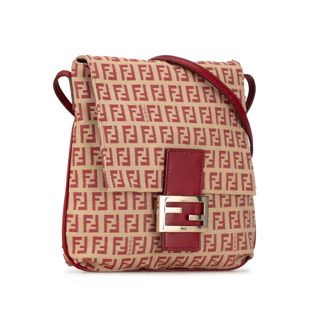 Fendi Zucchino Canvas Flap Crossbody (SHG-6lEiKI)