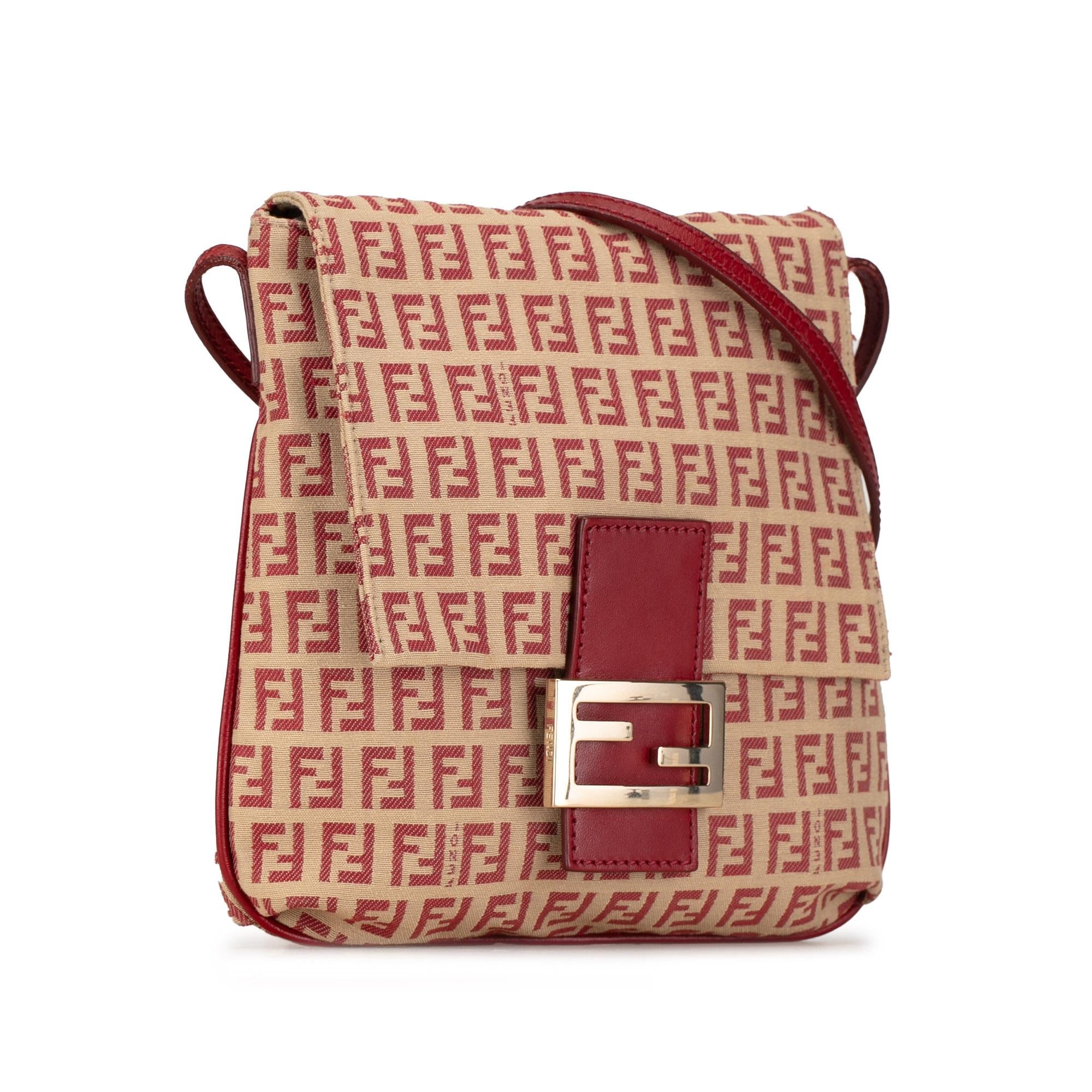 Fendi Zucchino Canvas Flap Crossbody (SHG-6lEiKI)
