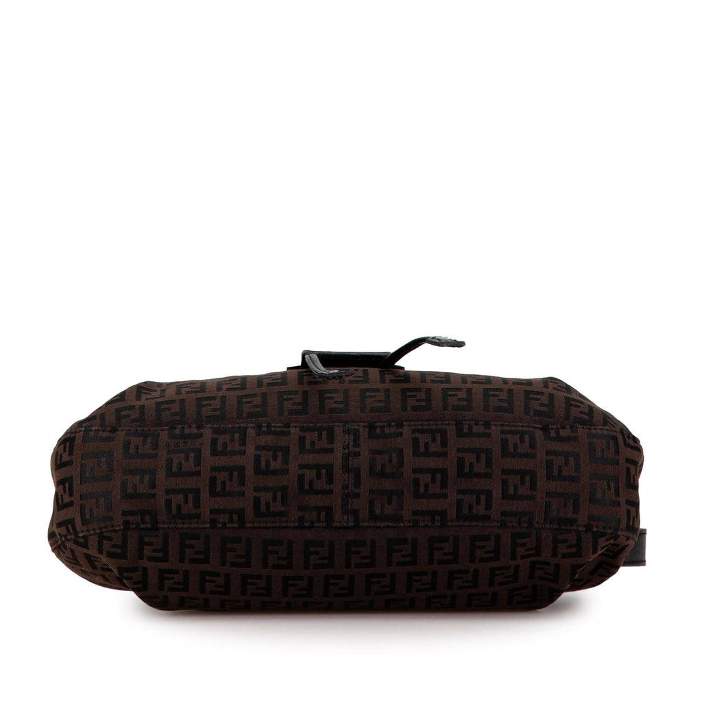 Fendi Zucchino Canvas Flap Shoulder Bag (SHG-lKn300)