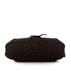 Fendi Zucchino Canvas Flap Shoulder Bag (SHG-lKn300)